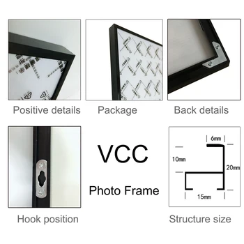 40 × 50cm 40X60cm Billede Ramme af Metal Plakat Klassiske Aluminium fotorammer Til Væggen Hænger 16X24Inch 16X20Inch VCC