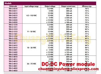 TRACO POWER MODUL TEN3-2423 DC-DC Power modul 24V-+15 -15V 3W