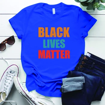 Blacks Liv Sagen Brev Trykt Tshirt Kvinde Rund Hals Sommeren Løs Casual t-Shirt Femme Harajuku Toppe for Kvinder 2020