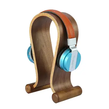 Samdi Komfortable Træ-Universal Hovedtelefoner Headset Stå Rack Bøjle Bruser Vise Indehaver