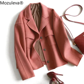 Mozuleva Manuel Dobbelt-Faced Uldne Frakke 2020 Ny Stil til Efteråret og Vinteren Dobbeltsidet Fleece Frakke Kvinder er Uld Jakke