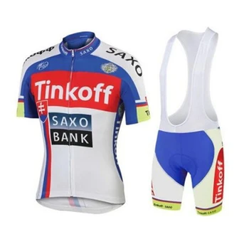 NY 2020-Saxo Bank-Tinkoff Hold Trøje Sætter MTB cykel Cykel Åndbare shorts Tøj Cykling Passer 19D GEL Triathlon