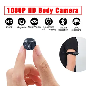 Ultra Mini Kamera Magnetiske Krop Cam 1080P HD-Video Audio Recorder, Night Vision, Motion Hemmelige Videokamera Skjult Støtte TF Kort