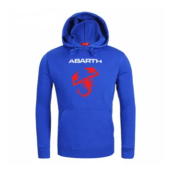 Hættetrøjer Mænd Abarth Bil Logo Print Sweatshirt Foråret Efteråret Mænd Hoodie hip hop harajuku Mode Casual Fleece Hoody træningsdragt