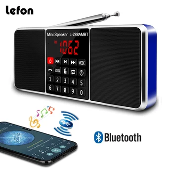 Lefon Bærbare ER FM Radio i Stereo Receiver Bluetooth Trådløs Højttaler Støtte TF SD-Kort, USB-Disk AUX MP3-LED-Display Håndfri