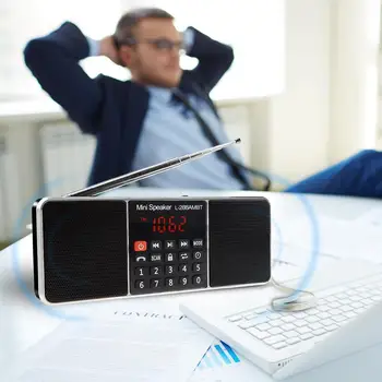 Lefon Bærbare ER FM Radio i Stereo Receiver Bluetooth Trådløs Højttaler Støtte TF SD-Kort, USB-Disk AUX MP3-LED-Display Håndfri