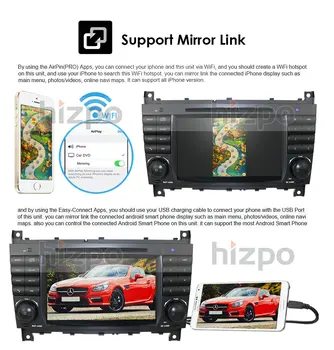 Android 2DIN Bil DVD-GPS Mms til Mercedes/Benz C-Klasse W203 CLC-Klasse W203 CLK-Klasse W209 RadioStereo Autoradio Subwoofer