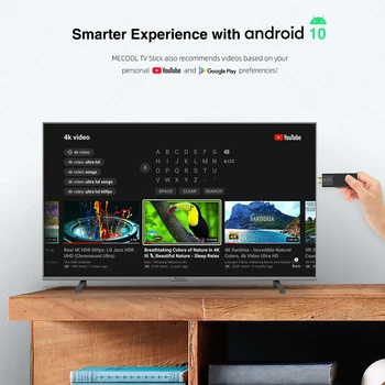 Mecool KD1 TV Stick Amlogic S905Y2 TV-Boksen Android 10 2 GB 16 gb Certificeret Google Voice 1080P H. 265 4K 60pfs 2,4 G&5G Wifi
