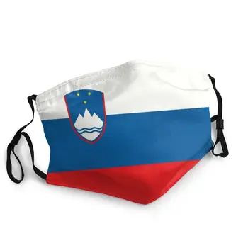 Flag Slovenien Åndbar Ansigtsmaske Unisex Maske Anti Haze Støvtæt Beskyttelse Cover Respirator Munden Dæmpe