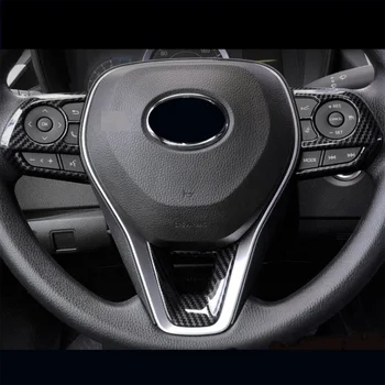 Bil Styling Tilbehør ABS Carbon Fiber Sticker Til Toyota COROLLA på TVÆRS af 2020 Interiør, Rat-Knappen Frame Cover Trimmer