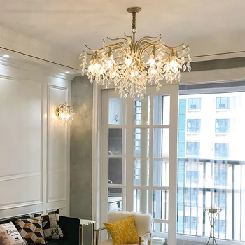 Moderne Amerikansk Klassiker Krystal lysekrone lys til Stue/soveværelse guld suspenderet led lysekrone køkken belysning fastholdelsesanordningen