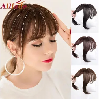 AILIADE 3D Usynlige Top hair Clip On Pandehår Toppe for Kvinder Pandehår Clip In Hair Extensions er Syntetisk Høj Temperatur Fiber