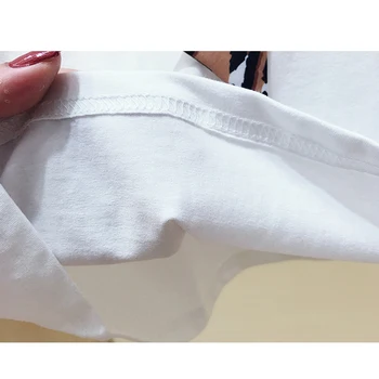 Gkfnmt Korea Hvid T-shirt Kvinder Tøj O-Hals Sommeren Korte Ærmer Pynt Vintage TShirt Toppe Casual Sort t-Shirt Femme