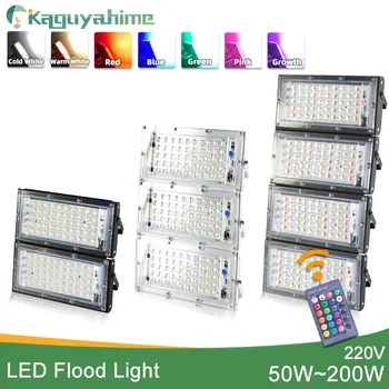 Kaguyahime LED Projektør Fjernbetjening Lys 50W 100W 200W IP65 Vandtæt Udendørs Lampe 220V Spotlight spotlight Spotlight Street