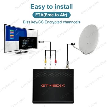 NYE Spanien satellit-tv-modtager Gtmedia V7S2X Combo dekoder Understøtter DVB-S/S2/S2X Arbejde IKS/CS YouTude med USB-wifi-antenne STB