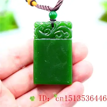 Grøn Jade Dragon Halskæde Kvinder Mænd Jadeite Skåret Mode for Kinesiske Smykker Naturlige Gaver Amulet Charme
