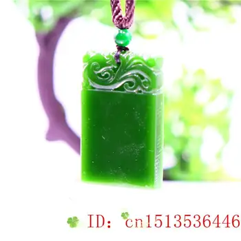 Grøn Jade Dragon Halskæde Kvinder Mænd Jadeite Skåret Mode for Kinesiske Smykker Naturlige Gaver Amulet Charme