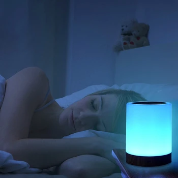 Nat Lys, Berøring Lampe til Soveværelser Stue Bærbare Tabel Sengelamper med Interne Genopladelige Batteri Dæmpbar 2800K-