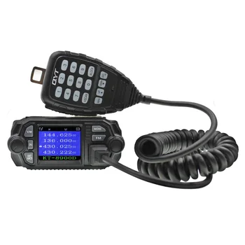 QYT KT-8900D VHF-UHF mobilradio 2-vejs radio Quad Display Dual band Mini Bil radio 25W Walkie talkie KT8900D