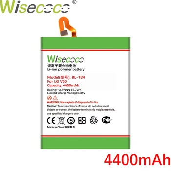 Wisecoco 4400mAh BL-T34 Batteri Til LG V30 V30A H930 H932 LS998 Telefon Høj Kvalitet Batteri+Tracking Nummer