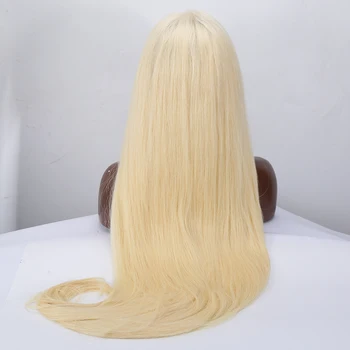 28 30 40 cm Lang og Fuld Blonde Paryk Lige 613 Blonde Gennemsigtige Blonder Frontal Paryk af menneskehår Preplucked Lace Front Wig for Kvinder