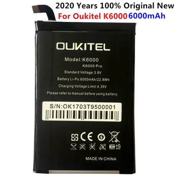 2020 Ny IST Oprindelige K6000 Pro Mobiltelefon Batteri Til Oukitel K6000 Real 6000mAh Høj Kvalitet Udskiftning af Batteri
