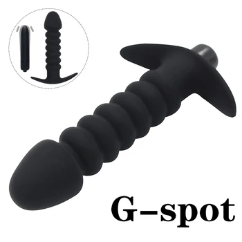 Vibrerende Anal Perler Butt Plug Silikone 10 Vibration Modes Anal Sex Legetøj Vandtæt Bullet Vibrator til Mænd, Kvinder og Par