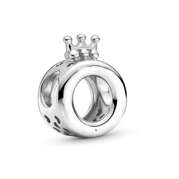 Høj kvalitet sterling sølv 925 PRE-EFTERÅR 2020 UNDERSKRIFT INDSAMLING Mousserende Rose Logo & Crown O Dingle Charme DIY Armbånd