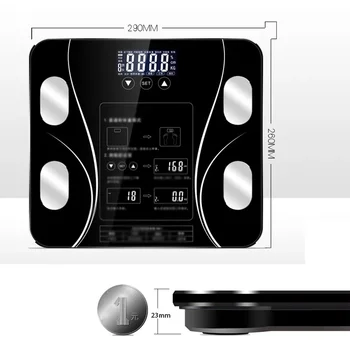 Vægt Elektroniske Vægte Husstand LED Digital kropsfedt Skala Balance 3 Farve