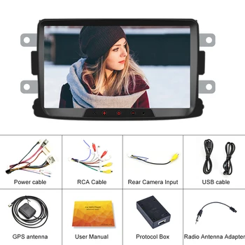 Podofo 2din Bil Radio Android-Car Multimedia-Afspiller, GPS 2 Din Autoradio For Renault, Dacia Sandero Duste Logan Dokker Bil Stereo
