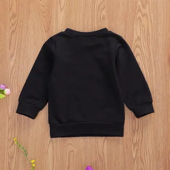 Nyfødte Baby Drenge Piger 0-24M Sweatshirts Toppe med Lange Ærmer Pullover Brev Print Løs Efteråret Udstyr