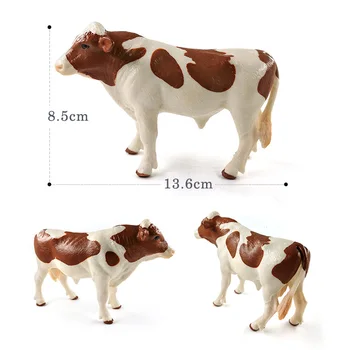 Nye Ko-Farm Simulation Kvæg, Okse, Tyr, animal model handling figur home decor dreng pige Gave Til Børn Pædagogisk legetøj for børn