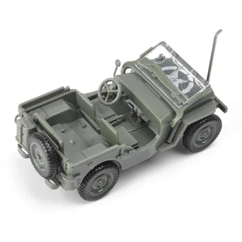 /48 OS Willys Jeep Samle Model WW2 GP Militært Køretøj Model Puzzle Block Bil Samlinger Scene Sandpan Spil Model Toy 1940