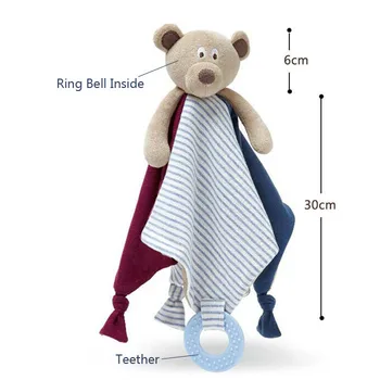 Baby Legetøj Talsmanden Toy Bidering Søde Tegneserie Bære Blød Plys Rasle Ring Bell Multifunktionelle Formilde Håndklæde