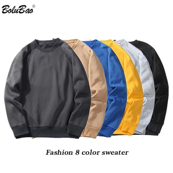 BOLUBAO Fashion Brand Mænd Hoodie Sweatshirt Foråret Efteråret Herre Sweatshirt Trøjer Mænd er ensfarvet langærmet Trøjer Top