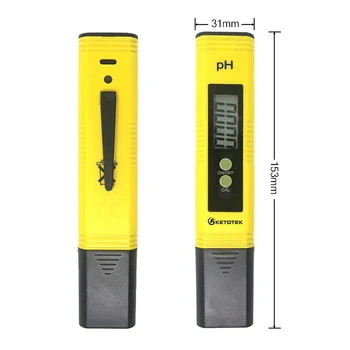 Bærbare Digitale PH-Meter 0.00-14.0 PH Tester TDS&EF Meter Termometer 0-9999us/cm 0-9999ppm 0.1-80.0 grad Vand Kv Skærm