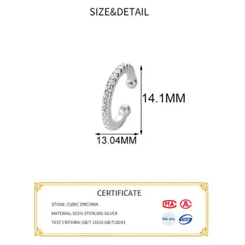 INZATT Ægte 925 Sterling Sølv Zircon Geometriske Klip Øreringe Til Kvinder Part Minimalistisk Fine Smykker 2020 Tilbehør 1Piece