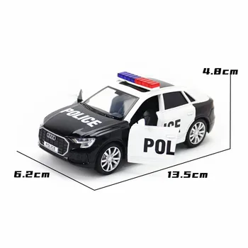 JACKIEKIM Trykstøbt Metal Model/1:36 Skala/Audi Q8 SUV-Sport Politi/Trække sig Tilbage Toy Bil/Pædagogisk Samling/Gift/Med Box