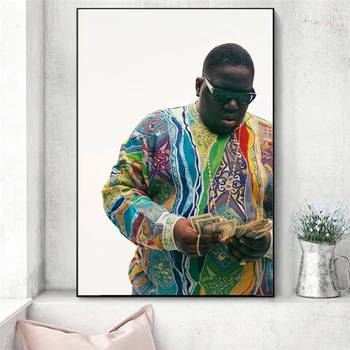 Biggie Smalls Den Berygtede B. I. G. Hip-Hop Musik Lærred Maleri Kunst På Væggen Indretning Plakat Og Print Portræt Billede Dekoration