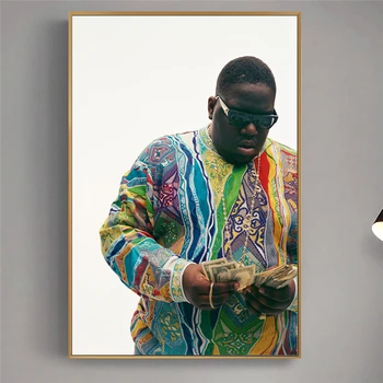 Biggie Smalls Den Berygtede B. I. G. Hip-Hop Musik Lærred Maleri Kunst På Væggen Indretning Plakat Og Print Portræt Billede Dekoration
