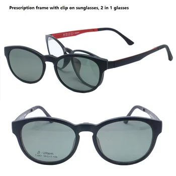 Classic-001 ULTEM wayframe form optiske briller ramme med magnetlås på polariserede solbriller linser handy 2-i-1-brillerne