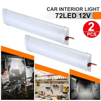 12V 10W Bilen Led Lys Bar 72 LED Hvidt Lys Rør med at Skifte Tag, Loft lys For RV Autocamper, Trailer Autocamper Van