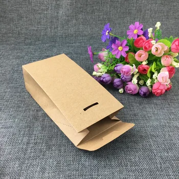 50stk/masse 16*8*5cm gave pap bokse med vindue gaveæsker engros krog brunt papir box emballage æske