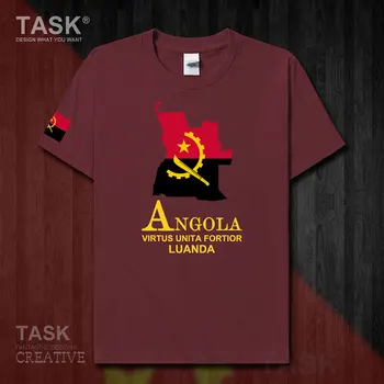 Republikken Angola Angola SIDEN Luanda herre t-shirt nye Toppe, t-shirt Kort ærme tøj sweatshirt land kort sommer casual 50