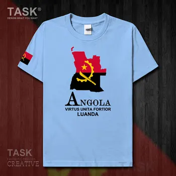 Republikken Angola Angola SIDEN Luanda herre t-shirt nye Toppe, t-shirt Kort ærme tøj sweatshirt land kort sommer casual 50