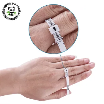 10stk Hvid Ring Sizer Sporvidde Plast Finger Måler Bælte OS 1-17 til Smykker Måling 11.5x0.5x0.15cm