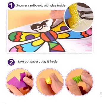 Barnet 3D DIY Hånd Tegning, Maleri Og Fantasi Uddannelse Toy Klistermærker Malet Papir, Legetøj Kreativitet Kit Perfekt Gave Børn