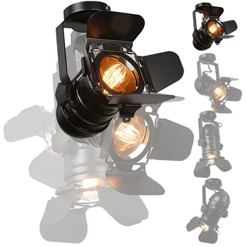 Retro Stativ Sort Loft Lampe Lyser Rummet Lys Loft belysning Industriel Bar Creative Studio Lamper