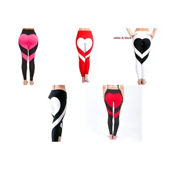 Høj Talje Sexet Fitness Wear Yoga Bukser Elsker design Leggings Træning Strømpebukser til Kvinder Hjertet Booty Bukser Push Up Kører Fitness