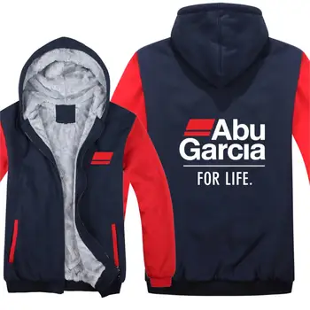 Vinteren Abu Garcia Hættetrøjer Varm Mænd Mode Uld Liner Jakke Abu Garcia Sweatshirts Fisher Mænd Frakke